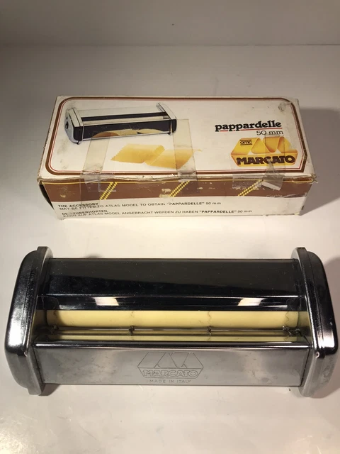 Marcato Atlas 150 Pasta Attachment Pappardelle 50mm Made In Italy w/ worn box