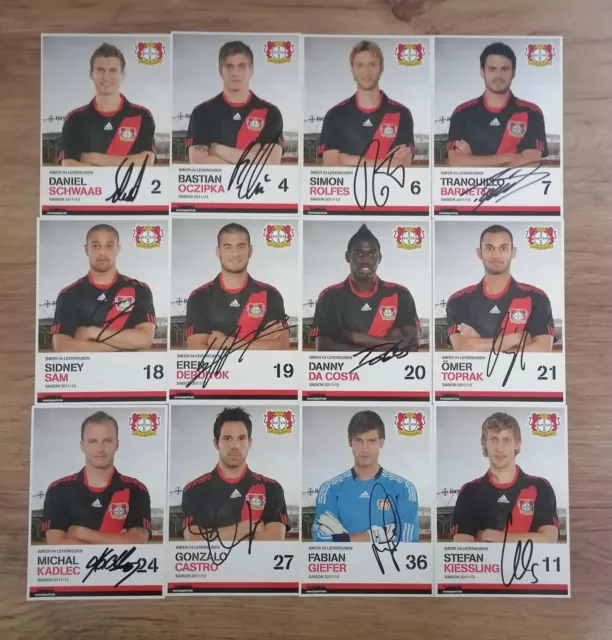 Bayer Leverkusen - Collection (2011-2012, 12 Cards - 1st CARD WITHOUT JERSEY ADVERTISING)