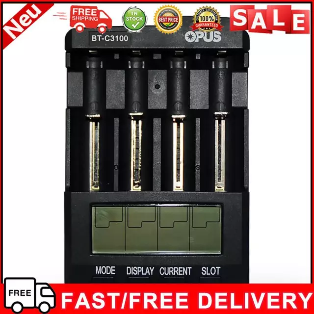 BT-C3100 V2.2 Battery Charger Four Slots Electric Charging Equipment LCD Screen