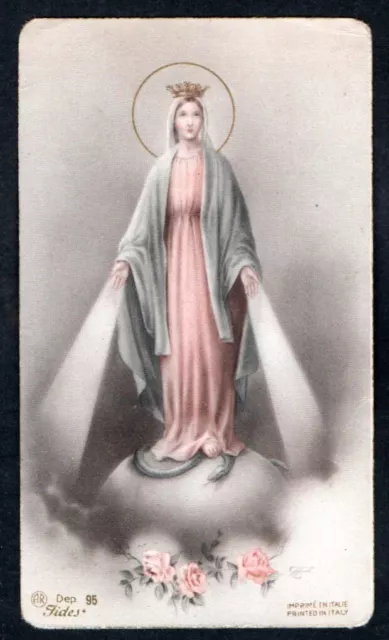 santino antico de la Madonna Milagrosa image pieuse holy card estampa