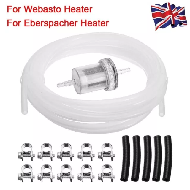 5M Fuel Hose Clip Filter Pipe Line Kit For Webasto Eberspacher Diesel Heater UK