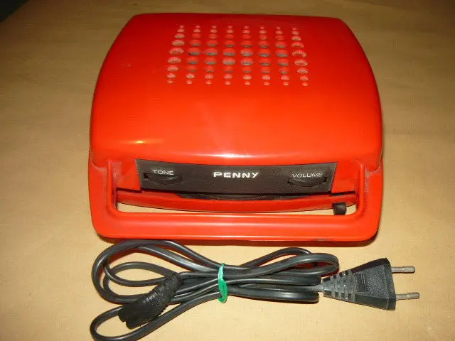 Penny Mangiadischi Corrente Batterie Rosso Vintage Funzionante 2
