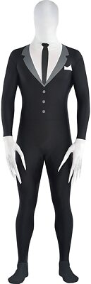 Amscan slanciato Uomo Vestito Da Festa Costume Smoking seconda pelle Gents Costume Taglia L 