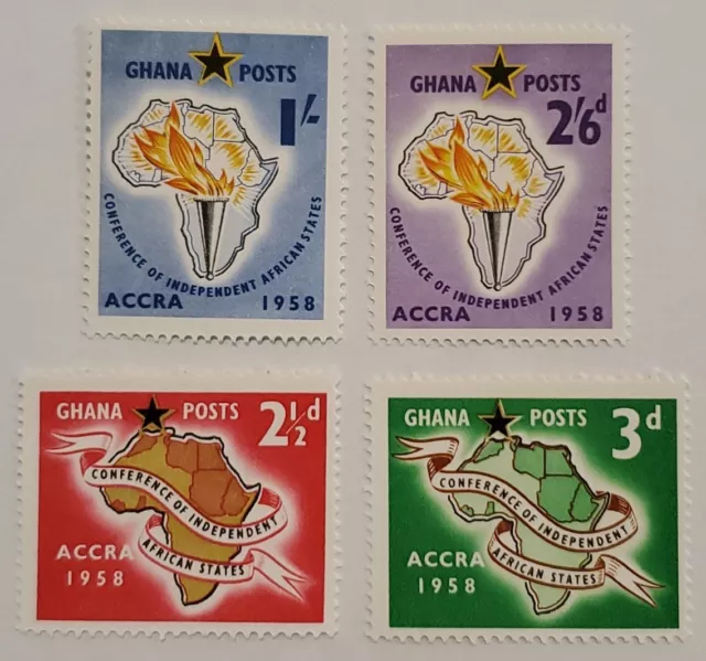 GHANA Stamps 1958, ACCRA (Set of 4) Mint Never Hinged