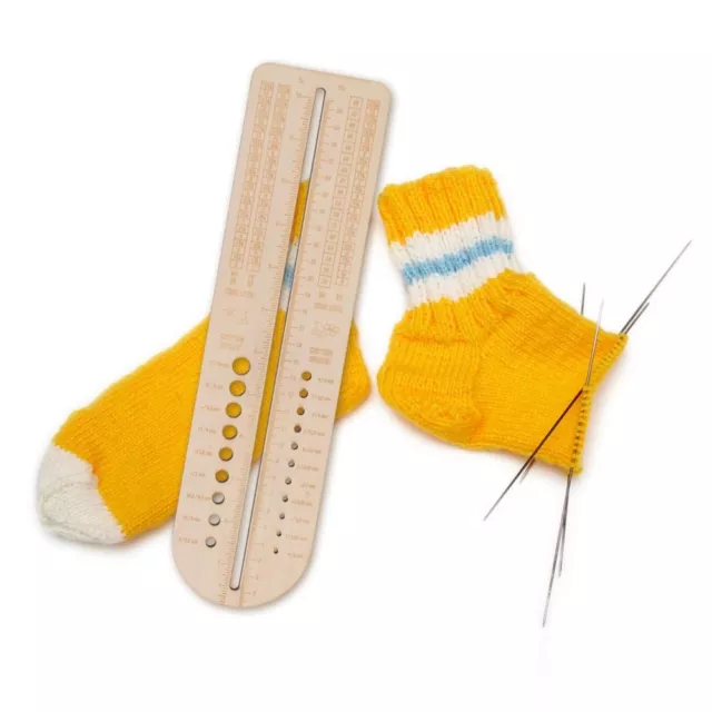 Wooden Knitting Wood Sock Ruler Household Needle Measuring Tools  Home