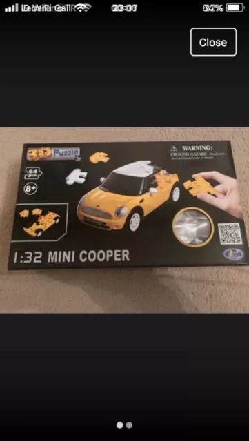 Cars 3D Jigsaw Puzzle Play Toy Models Mini Cooper