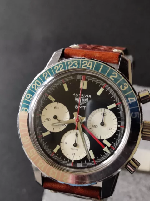 Vintage Heuer Autavia GMT Chronograph 2446C No Reserve Auction