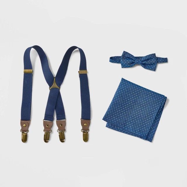 Boys' 3pk Suspender Set - Cat & Jack™ Navy Blue