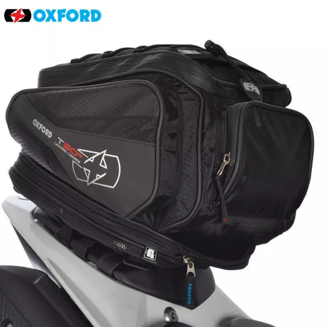 Oxford T30R Waterproof Motorcycle Tail Bag Motorbike Tail Pack Bag Black OL335