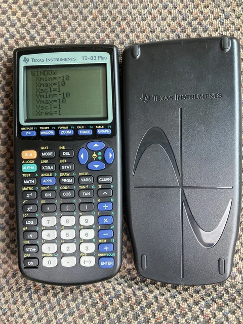 Texas Instruments TI-83 Plus Graphing Calculator Black w/ Cover Tested & Works