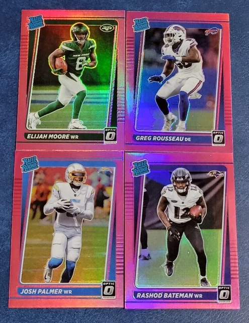 2021 Donruss Optic Football Rated Rookie PINK PRIZMS You Pick the Card