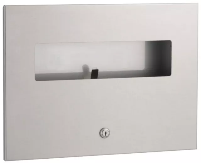 Bobrick B-3013 TrimLineSeries Recessed Toilet Seat Cover Stainless Steel 1044302