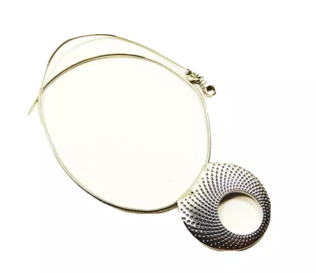 MOVADO Sterling Silver Round Pendant & Chain Necklace