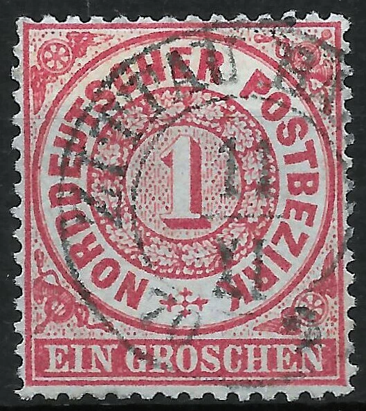Sachsen 1869 : nachverwend. K2 ZITTAU BAHNH. auf NDP MiNr. 16 : SachsenStempel