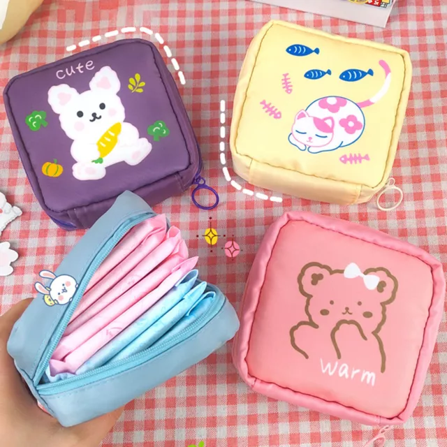 Bolsa de almacenamiento sanitario soporte almohadilla bolso bolsa toalla servilleta tarjeta de crédito bolsa moneda