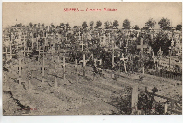 SUIPPES - Marne - CPA 51 - Vie militaire - le cimetiere militaire 5