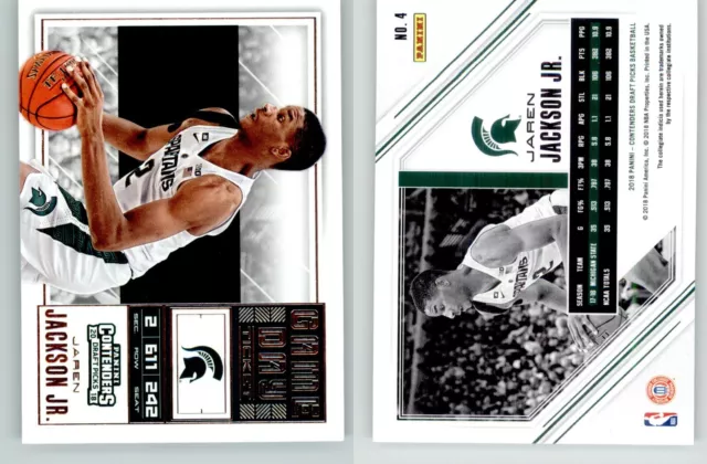 Jaren Jackson Jr 2018 Panini Contenders Draft Picks Game Day Tickets Rookie RC