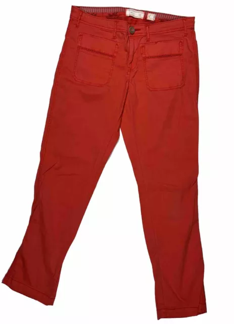Hei Hei Anthropologie Chino Pants Women’s Size 4 Orange Pockets