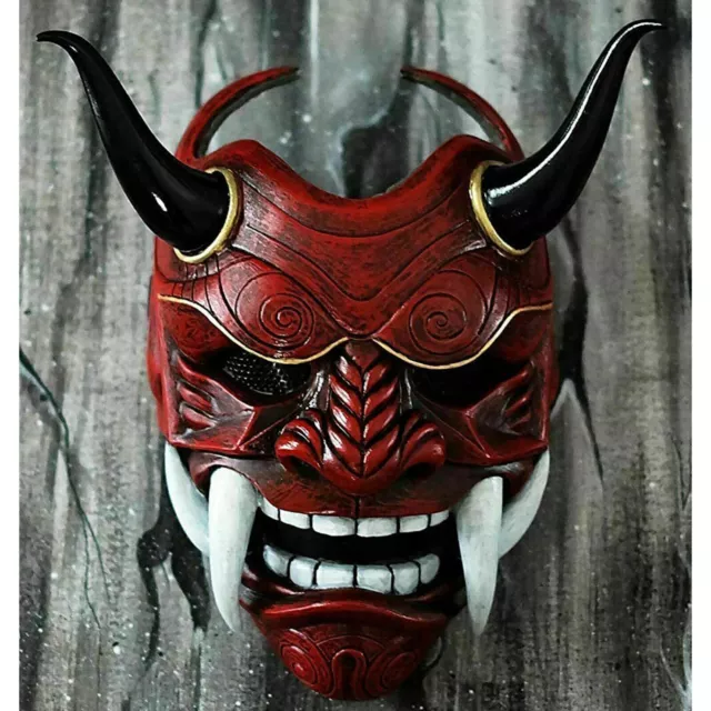 Halloween Japonés Hannya Demon Oni Samurai Noh Kabuki Prajna Máscara Cosplay