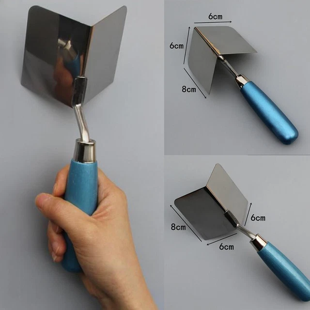 Mestolo in acciaio inox intonaco strumento manuale parete forma angolo durevole