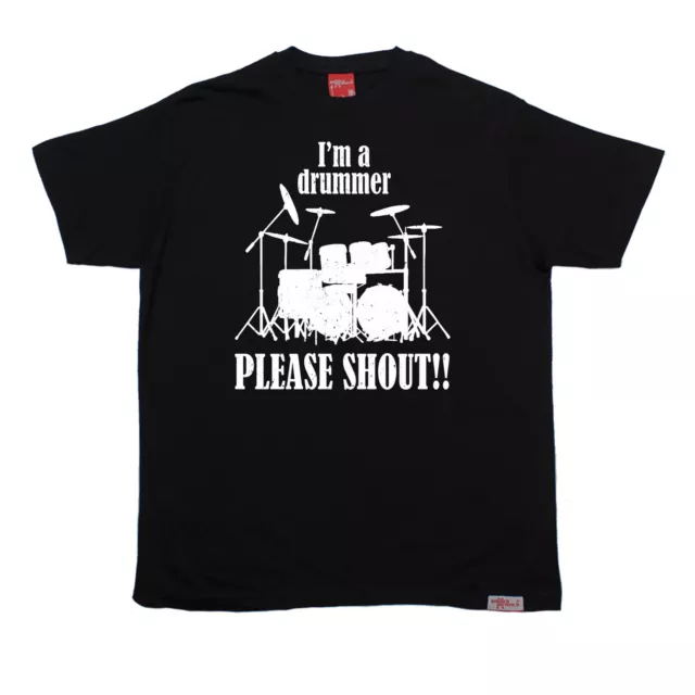 Im A Drummer Please Shout Banned Member T-SHIRT tee birthday gift drums drumming