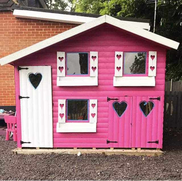 10ft X 6ft Tanalised Pressure Treated Double Storey Play House 10x6 Shiplap 2