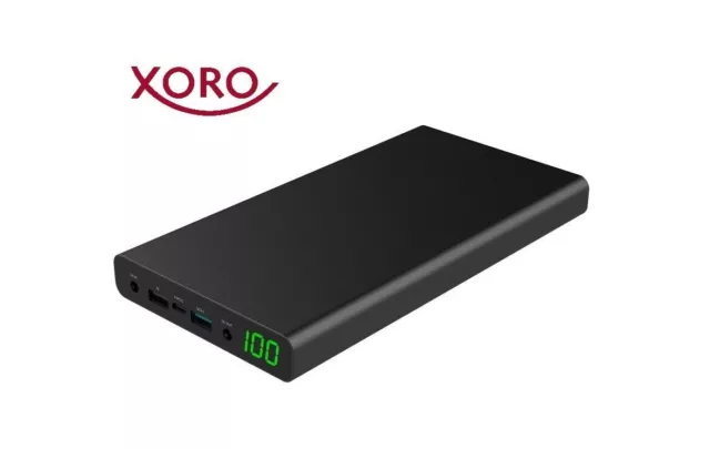 XORO MPB 3000 mobile Akku Powerbank 30.000 mAh, USB 3.0/ C/ IQ, 12V/ 16V/ 19V DC