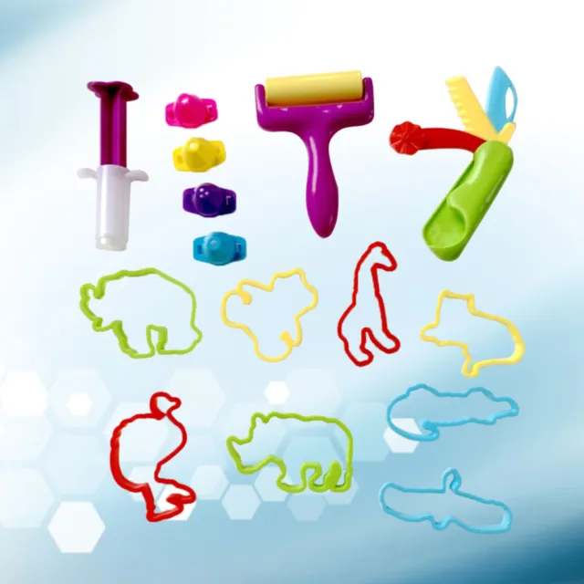 15 piezas coloridas herramientas de arcilla de plástico para cortar arcilla animal