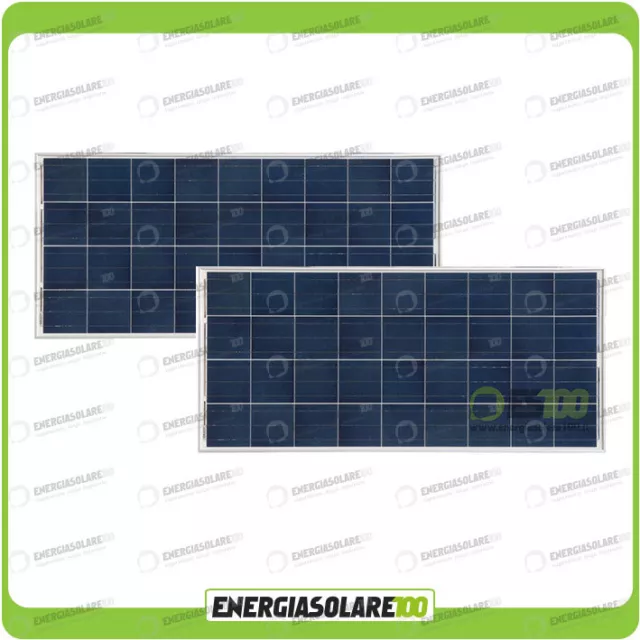 Stock 2 Panneaux solaires photovoltaïques 150W 12V polycristallins Bateau à cabi