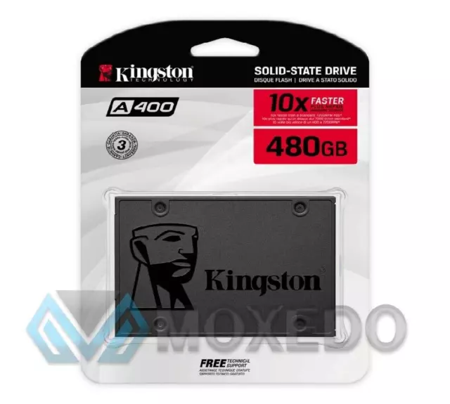 KINGSTON HARD DISK SSD INTERNO STAT SOLIDO 2,5 480GB SA400S37/480G SATA 6Gb/s PC