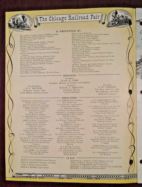 1949 Chicago Railroad Fair Official Guide Book Wheels A Rolling Pageant Program 2
