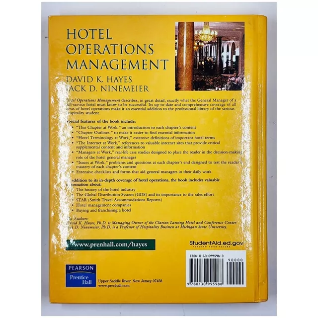 Hotel Operations Management by David K. Hayes & Jack D. Ninemeier (2004, HC) 2