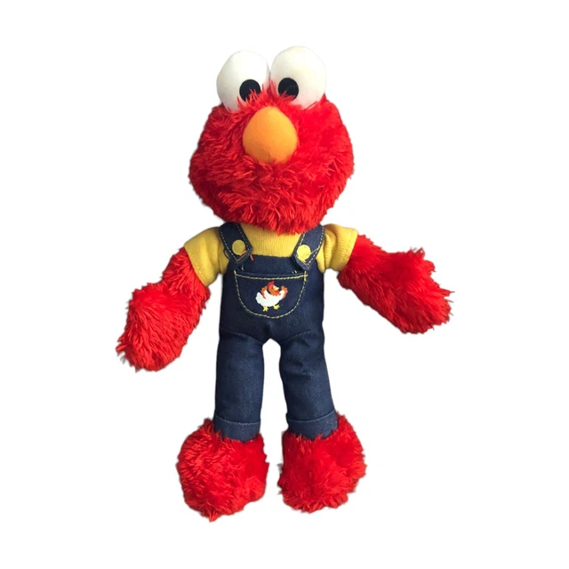 Fisher-Price Sesame Street ELMO IN CHICKEN OVERALLS 11" Plush STUFFED ANIMAL Toy