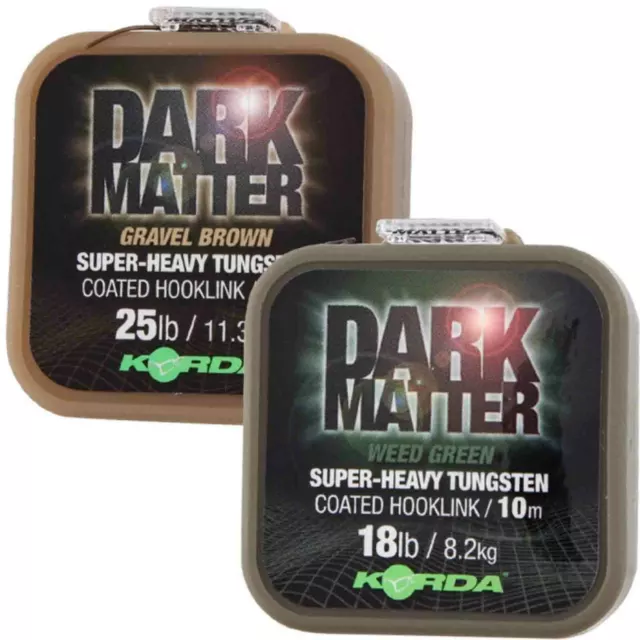Korda Dark Matter Super Heavy Tungsten Coated Braid Braided Hooklink - All sizes
