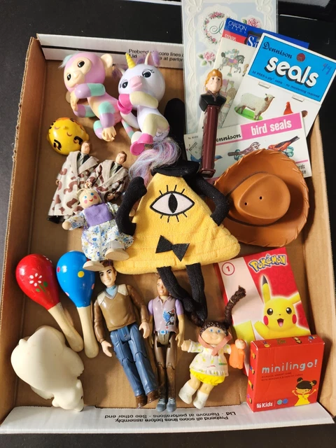 Toy Lot 20+ Small Toys Pez Action Figures Cards Stickers For Collectors Or...