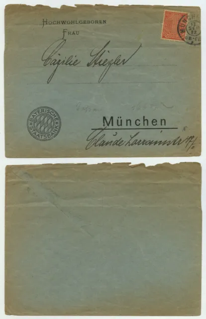 78468 - Mi.Nr. 30 - Beleg Bayerische Staatsbank - München 13.9.1922
