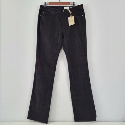 J. Hilburn Size 36 Classic 5 Pocket Cord Corduroy Black Pants Unhemmed - New