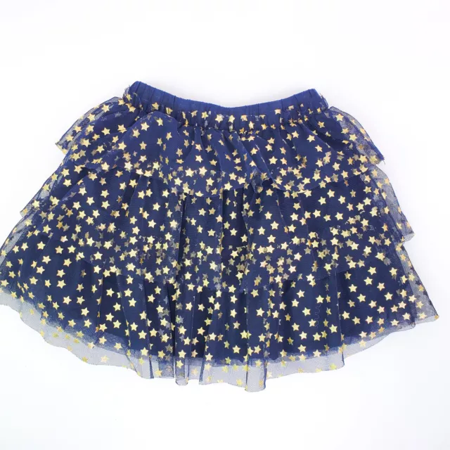 Gap Baby Navy Blue & Gold Stars Ruffled Tulle Tutu Ballet Skirt Girls size 3