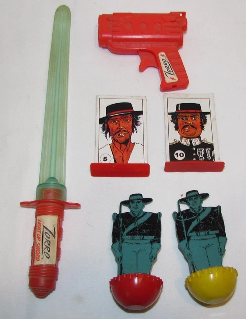 Zorro Toy Lot: Signal Flash Light Up Sword, Targets