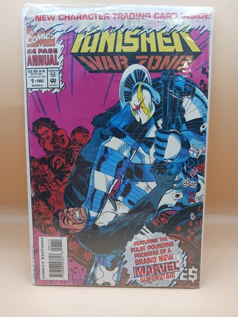 Punisher War Zone Annual #1  Marvel Comics 1993 polyagged w/ trading card