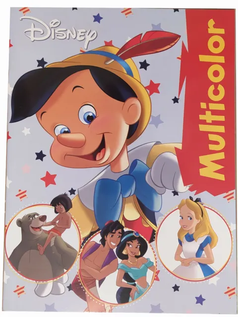 Malbuch Walt Disney Pinocchio Multicolor DIN A4 32 farbige Bilder Ausmalen Malen