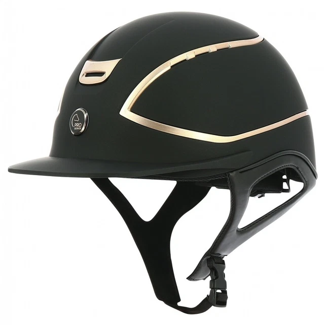 Reithelm Reitkappe Hybrid Rose PRO SERIES EquiTheme schwarz/gold