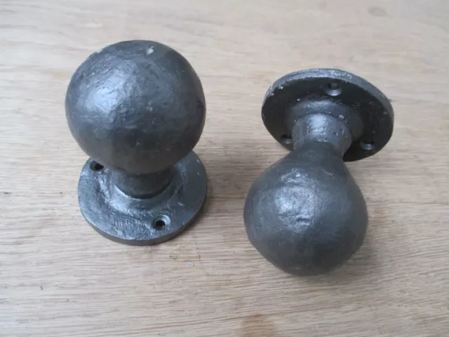 Industrial Antique Vintage Style Solid Cast Iron Lever Mortice Door Knob Knobs