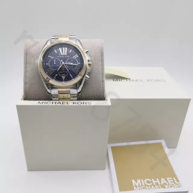 Michael Kors MK5976 Bradshaw 43mm Bracelet Chronograph Blue Dial Women's Watch