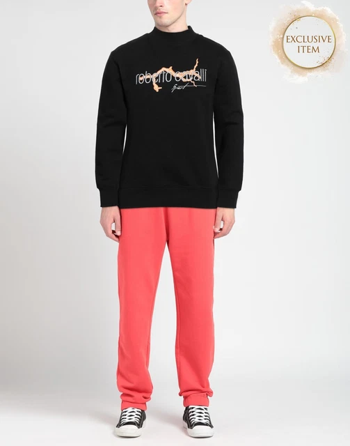 RRP 315 ROBERTO CAVALLI SPORT Sweatshirt Size XL Fleece Inside Embroidered Logo 31.00 PicClick UK