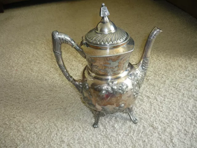 Beautiful Ornate Reed & Barton Silver Plate Coffee Pot, Late 1800'S-Early 1900'S
