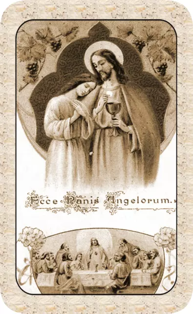 SANTINO HOLY CARD EUCARESTIA n 2 color seppia