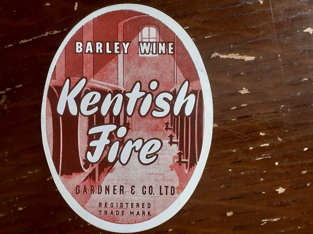 Altes britisches Bier/Getränkeetikett: Gardners Kentish Fire, Asche