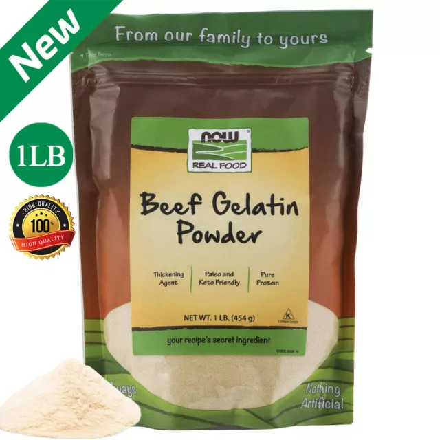 1LB Gelatina De Carne En Polvo Beef Gelatin Powder, Natural Thickening Agent