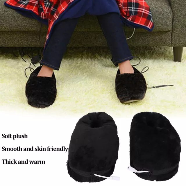 Electric Heated Slippers Heating Shoes Safe For Home Bedroom For Men Women For